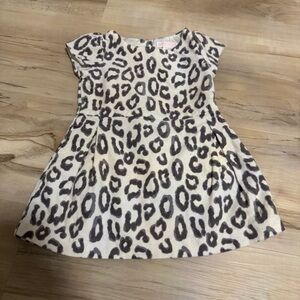 Janie and Jack Leopard Corduroy Girls Dress  6-12 Months